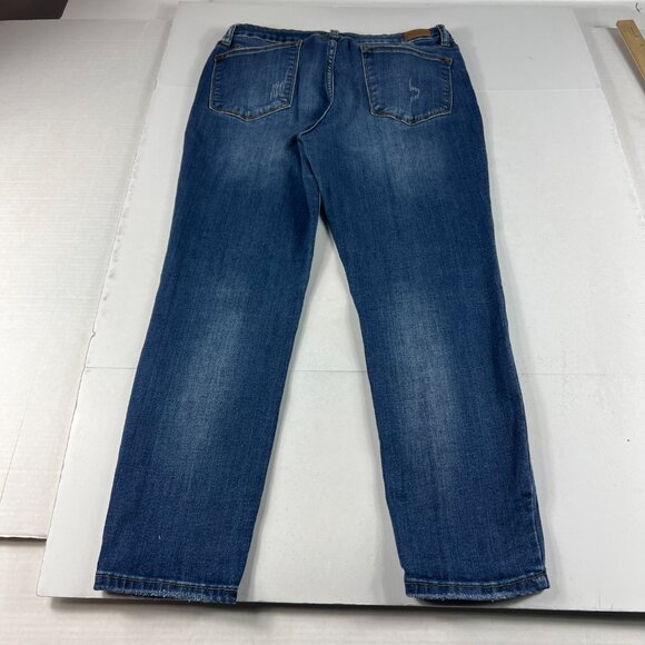 Judy Blue Jeans Women's 31x26* Relaxed Mid Rise Crop Blue Stretch Denim Tag 31 - Picture 9 of 16